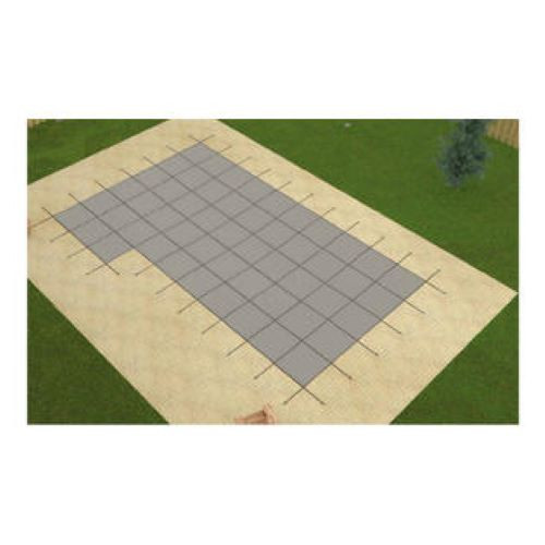 GLI ProMesh 20' X 40' 4X8 Lt. (Rect.) Gray Inground Safety Cover (20-2040RE-LHSF48-PRM-GRY)