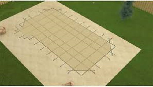 GLI ProMesh 16' X 32' 4X8 Lt. 2'Off (Rect.) Tan Inground Safety Cover (20-1632RE-LHS482-PRM-TAN)