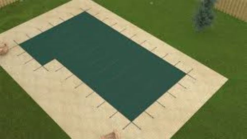 Merlin Dura-Mesh II 20' X 40' 4X8 Lt. 1' or 2' Off (Rect.) Green Safety Pool Cover (21M-M-GR)