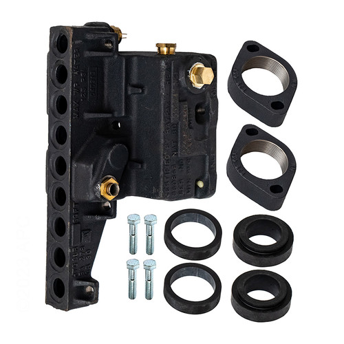 Raypak 206/407 Inlet/Outlet Header Complete ProTek Shield, 017959F