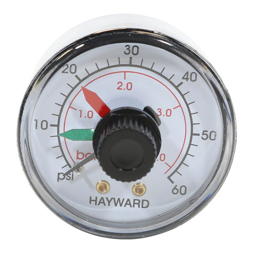 Hayward 1/4" Pressure Gauge 0-60 PSI With Dial, ECX2712B1 (HAY-051-2712)