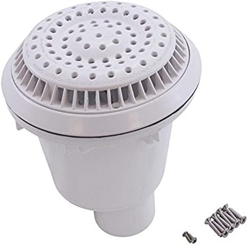 Waterway Anti-Vortex Main Drain For Vinyl Pools PVC, White, 1.5" Socket, 640-2660 V (WWP-25-8051)