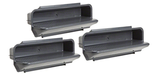 Pentair Plastic 15" Recessed In-Wall Steps, Gray, Set of 3, 82400800 (AMP-35-793)