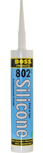 Boss 802 Pool Silicone Adhesive Clear 10.3 Oz. 142315 (BOS-60-3009)