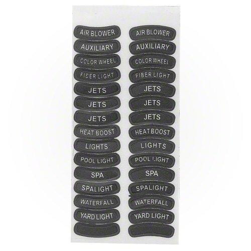 Pentair Old Style Label Set for iS4 Spa-Side Remote Controls, 520173Z