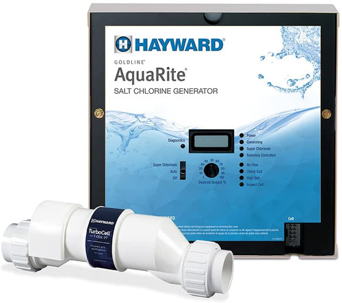 Hayward AquaRite Salt Generator Complete 40,000 Gallons, Power Center and Salt Cell Kit, W3AQR15