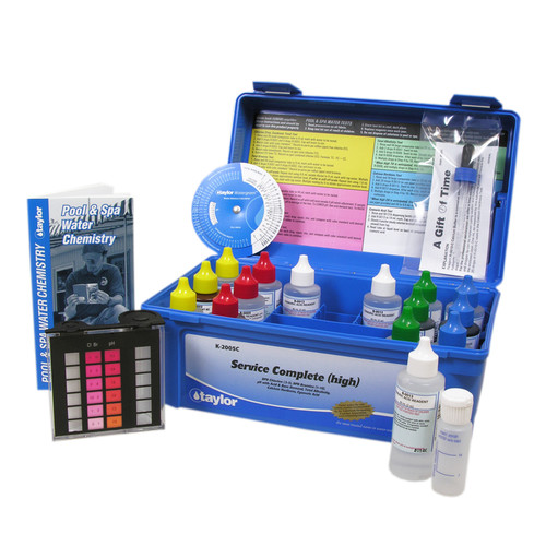 Taylor Service Complete DPD Chlorine/Bromine, pH, Alkalinity, CYA (DPD High Range) Test Kit 2 Oz, K-2005C-8