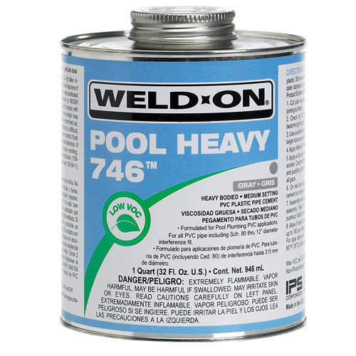 Weld-On 746 Heavy Duty PVC Cement, Gray, 0145 (IPS-60-739)
