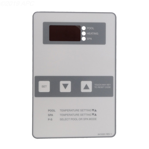 Raypak Digital LCD Control Panel Label, H000330