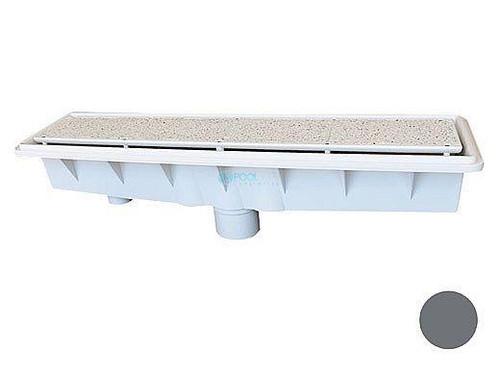 A & A Manufacturing AVSC Gray Single Suction Hydrostatic Relief Channel Drain With Pebble Top, 571452 (ANA-25-0201)