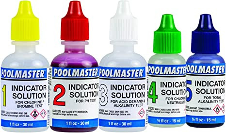 Poolmaster Replacement Indicator #1 - #3 1 Oz, #4 and #5 .5 Oz Solutions, 23227 (PMS-47-1027)