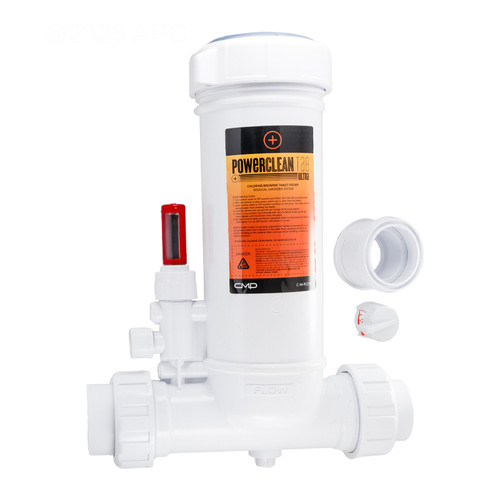 Powerclean Tab Ultra In-Line Chlorinator with Clear Plastic Lid, 25280-109-000