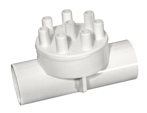 Waterway Manifold 1" Slip x 1" Slip x (8) 3/8" Barb Assembly, 672-5070