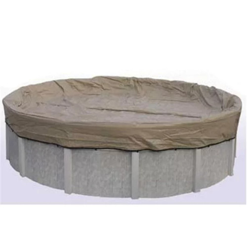 Midwest Canvas Black and Tan 15' Round Winter Cover 20-Year Warranty, BT0015