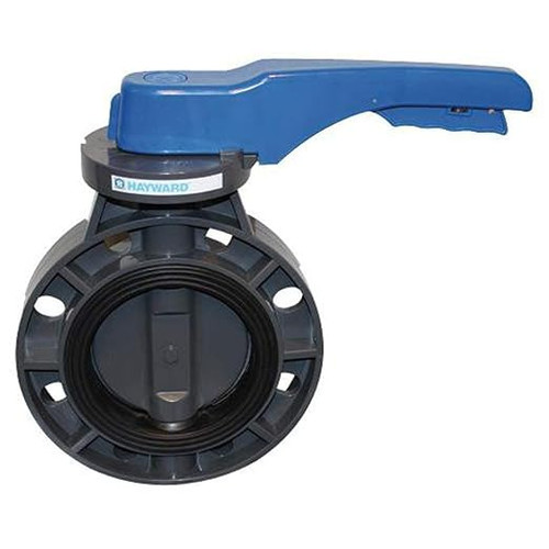 Hayward 2.5"Butterfly Valve PVC Body PVC Disc with EPDM Liner Lever Operator, BYCN1025E1LGB
