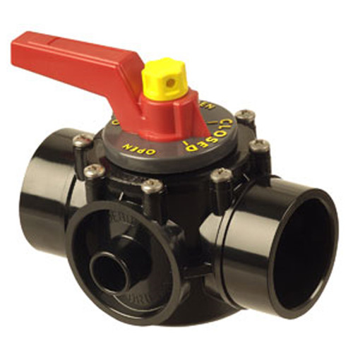 Praher Plastics 2-Way Diverter Valve Slip 2" I.D., 2.5" O.D., CLG140A