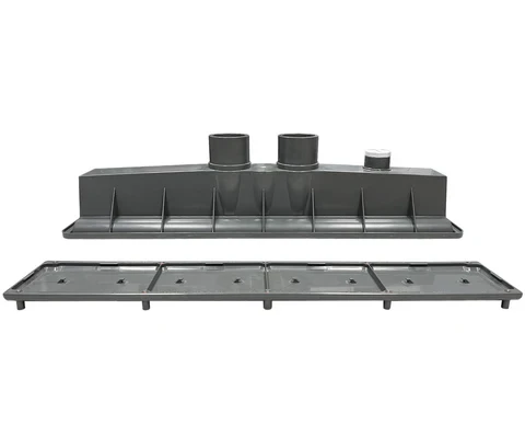 Pentair AVSC Dark Gray Dual Suction Pebble Top Channel Drain, 289103