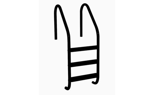Saftron 24" x 53" Black 3-Step Residential Ladder 20" Center, P-324-L3-BK
