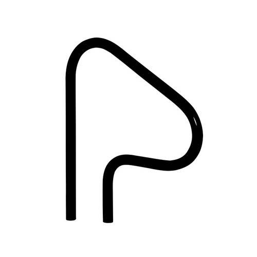 Saftron 26" Classic Black Return to Deck Figure-4 3-Bend Handrail, P-326-RTD-BK