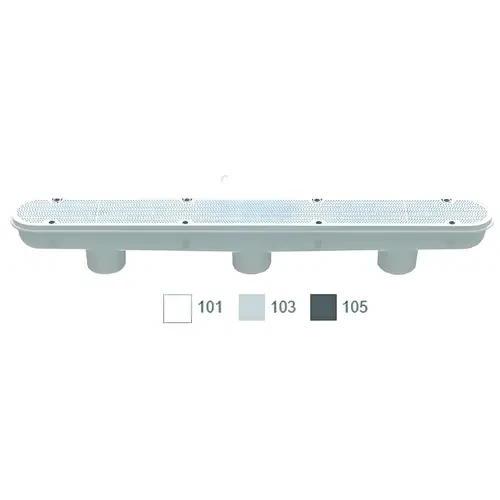 AquaStar 32" Dark Gray Channel Drain Pinhole Anti-Entrapment Suction Outlet Cover, 32CDPH105