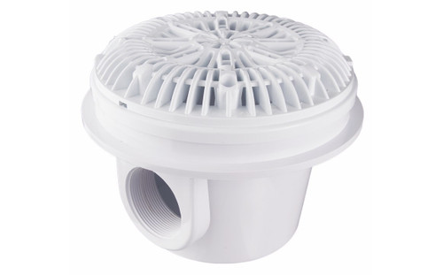 CMP White Vinyl Main Drain with Galaxy Cover 2" Socket x Slip 2 Pack, 25515-200-200