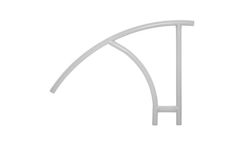  Saftron 49" x 36" Gray Cross Braced Return-To-Deck Triton Handrail, CBTRTD-144-G