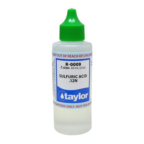 Taylor Sulfuric Acid .12N #9 Reagent - 2 Oz. (60 mL) Dropper Bottle (R-0009-C)