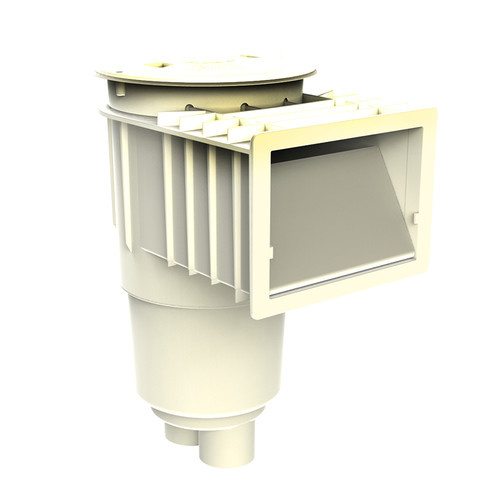 AquaStar White Flow Star Standard Skimmer 2.5" Spigot x 2" Socket x 2" NPT, SKR201 (API-25-1747)