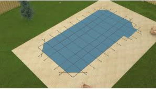 GLI ProMesh 18' X 36' 4X8 Rt. 1'Off (Rect.) Blue Inground Safety Cover (20-1836RE-RHS481-PRM-BLU)