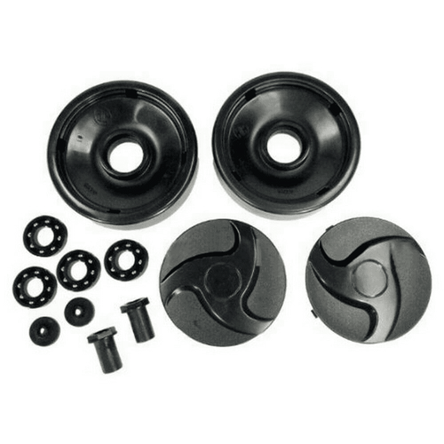 Hayward Rear Wheels with Bearings, Nuts and Hubcaps, Black, AX6009BBK (HAY-201-6119)