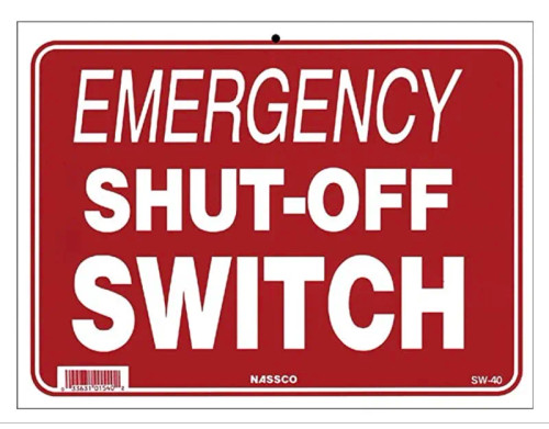 PoolStyle 9"x12" Emergency Shut Off Switch, PS247 (PSL-42-0247)