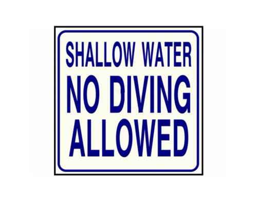 PoolStyle 24"x 24" Sign No Diving SC Approved, Ps237 (PSL-42-2007)