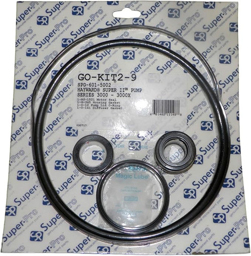 Seal & Gasket Kit for Hayward Super II Full-Rated Pool Pumps, GO-KIT2-9