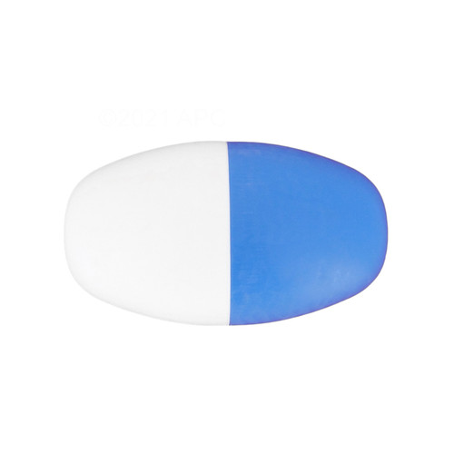 Pentair 3'' x 5'' Polyethylene Blue White Oval Float for 1/2'' Rope, R181016