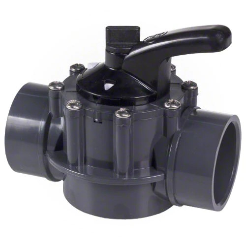 Hayward 2"x 2.5" 2-Port PVCPSV Diverter Valve, Dark Gray, PSV2S2DGR (HAY-56-4168)