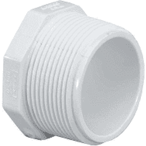Lasco Plug, PVC, 2-1/2 In., Mpt PV450025 (LAS-56-4452)