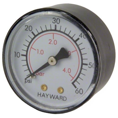 Hayward Pressure Gauge With 1/4 Inch Back Mount, 0-60 PSI ECX27091 (HAY-051-1859