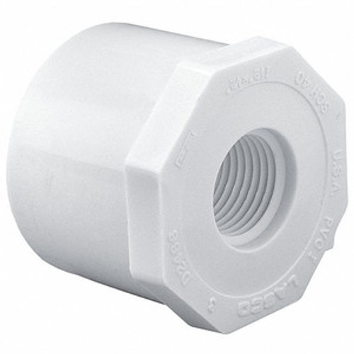 Lasco PVC Reducing Bushing, Spigot x FNPT, 2" x 3/4", 438-248 (LAS-56-4170)