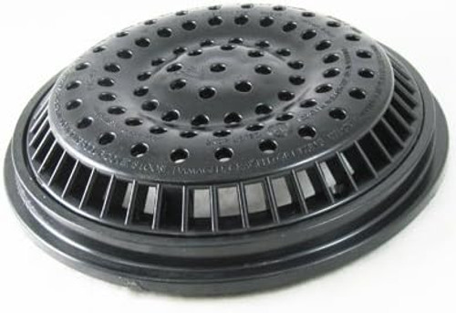 Super-Pro Black 8" Round Black Anti-Vortex Main Drain Frame & Grate, SG640-2311VC 