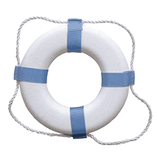 PoolStyle 17" White Ring Buoy, 371 (PSL-42-1004)