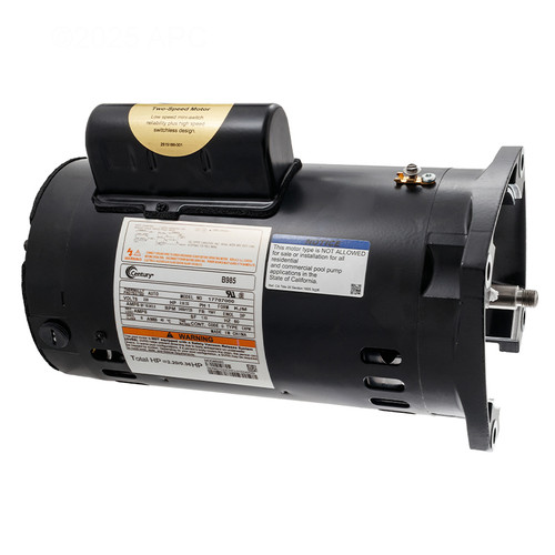 Century 2 HP Pump Motor 48Y Frame, 2-Speed 1-Phase 230 Volts, Energy Efficient, B985
