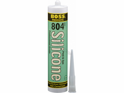 Boss 804 Silicone Ceramic Tile Grout, White, 10.3-Ounce, 142311 (BOS-60-3002)