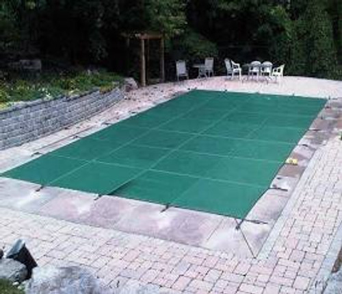 PoolTux 15-Year Royal Mesh Safety Cover Rectangle 20' x 40' Green, CSPTGME20400 (PT-IG-000111)