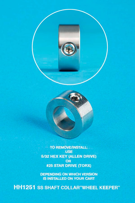 Hammer-Head Stainless Steel "Wheel Keeper" Shaft Collar, H1251, (HPP-201-2002)