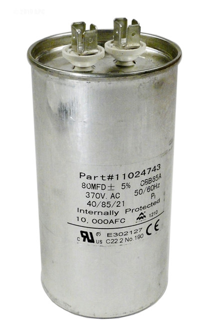 Hayward Compression Run Capacitor 80 UF 440 VAC, SMX11022320 (SUM-151-1071)