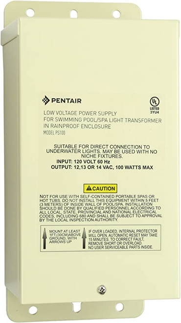 Pentair Transformer 12-14V 100 Watts, 619962 (AMP-30-7023)