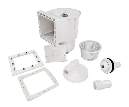 Hayward 1.5" White DynaSkim Skimmer Package with Fittings for Above Ground Pools, SP1091LX