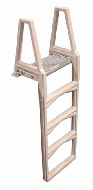 Confer Sturdy 46 to 56 Inch Adjustable Above Ground Swimming Pool Ladder 63552X