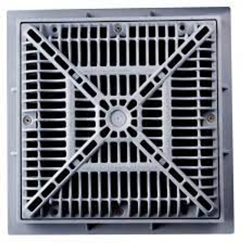 CMP 9"X 9" Dark Gray Frame & Grate VGB Pool Drain, 25508-097-000L (CMP25508097000L)