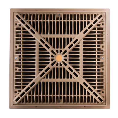 CMP 12"X 12" Tan Frame & Grate VGB Pool Drain, 25508-129-000L (CMP25508129000L)